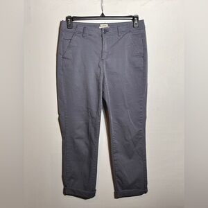 LL BEAN Perfect Fit Chino Gray Pants sz 8P